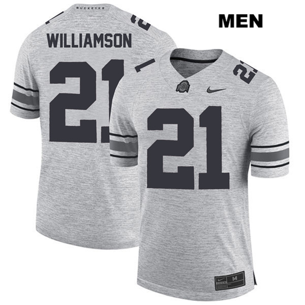Ohio State Buckeyes Men's Marcus Williamson #21 Gray Authentic Nike College NCAA Stitched Football Jersey MD19R34GI